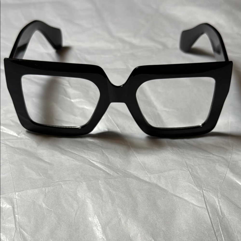 NWOT-Black Square Frame Glasses - Picture 7 of 10